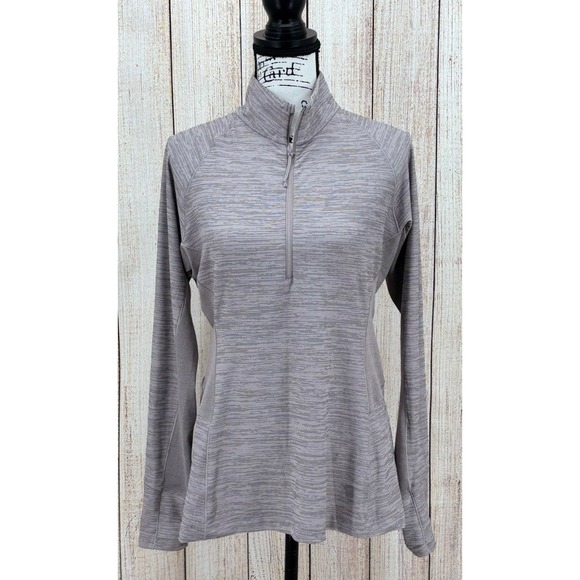 Mountain Hardwear Womens Large Gray 1/2 Zip Pullover Activewear Top Long Sleeve - Picture 1 of 6